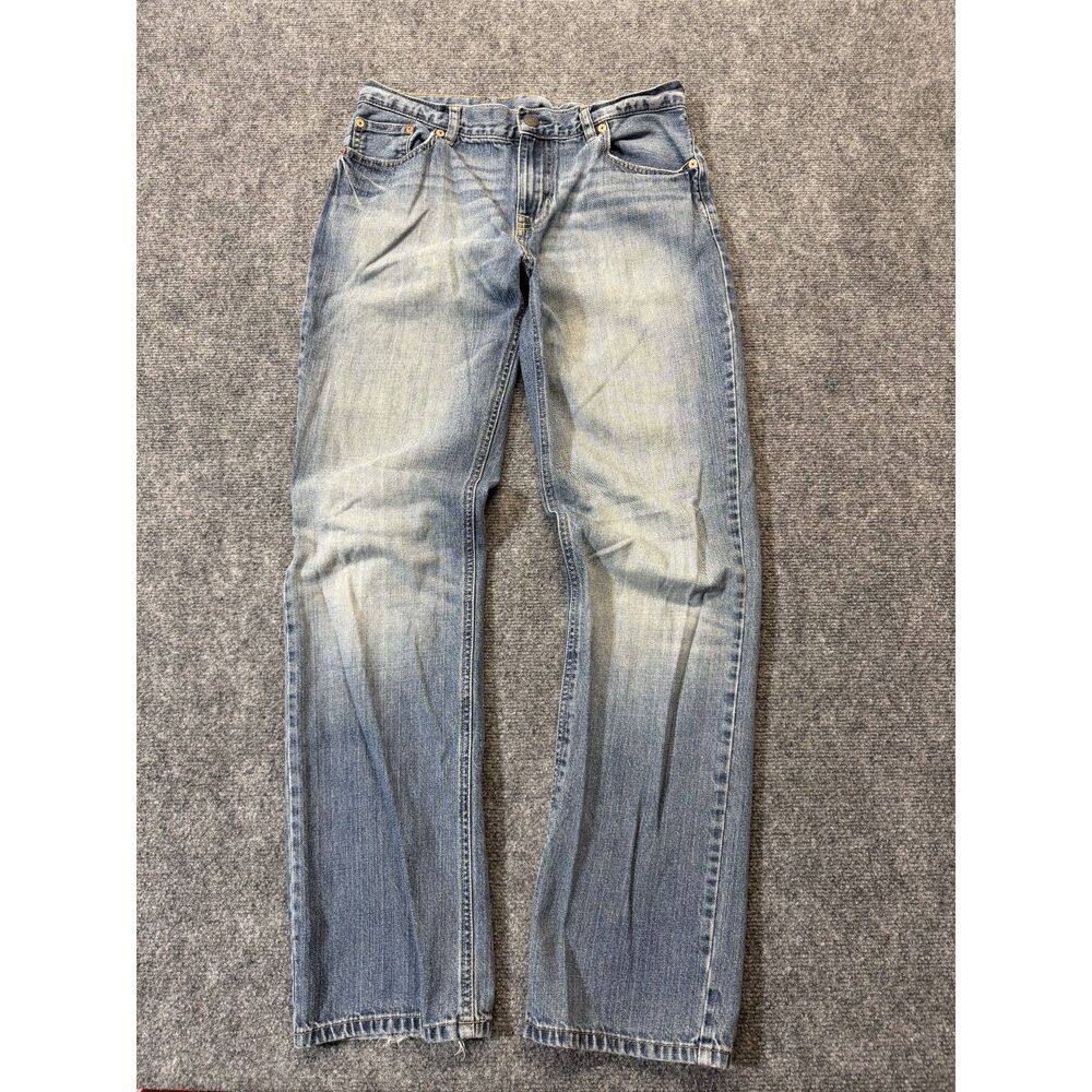 Polo Ralph Lauren Mens Jeans 30 Straight Leg Faded Distressed Blue Denim Cotton